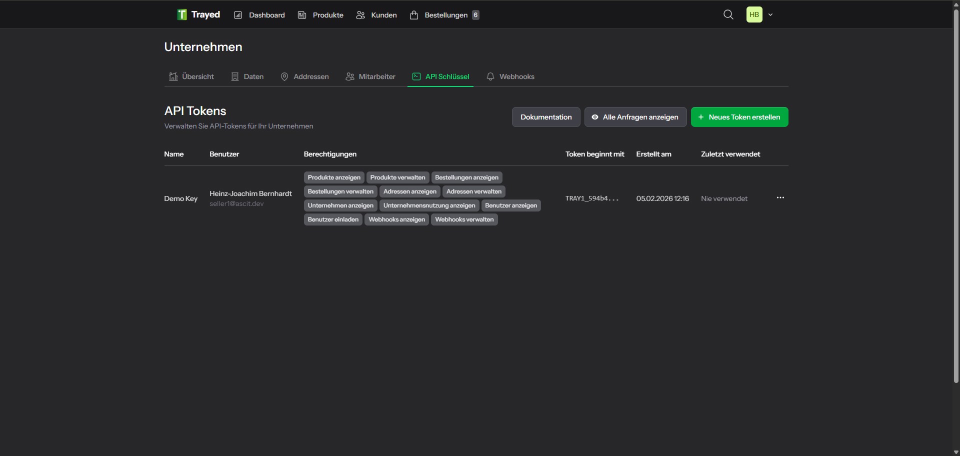 Screenshot: API-Dokumentation
