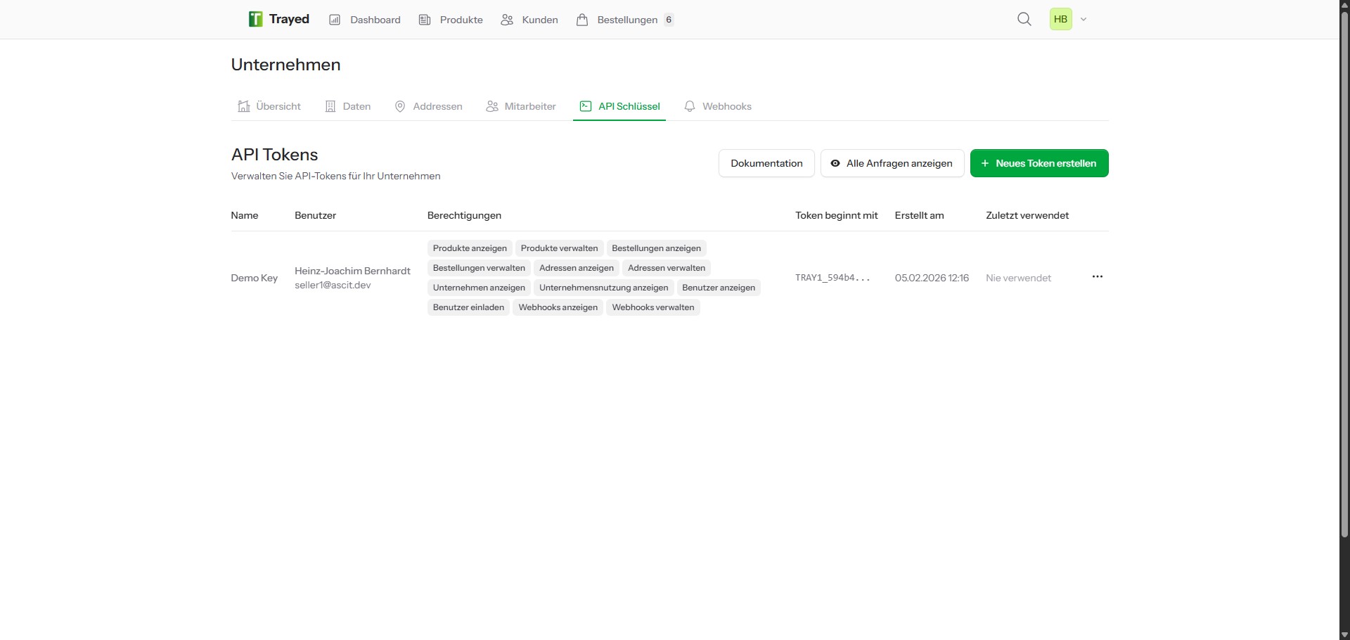 Screenshot: API-Dokumentation